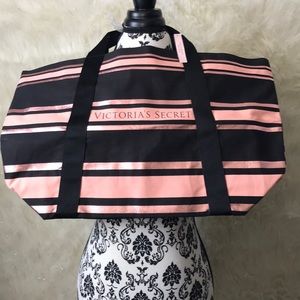Victoria’s Secret Black & Rose Gold Zipper Tote